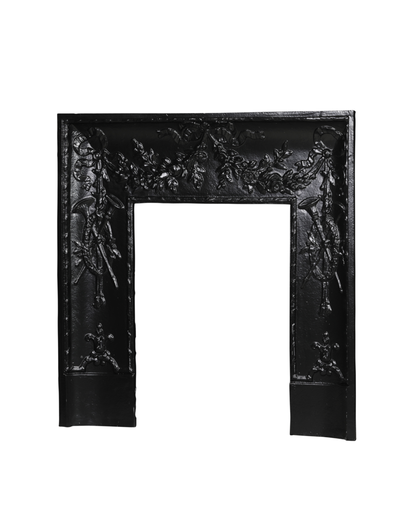 Maison Leon Van den Bogaert Marco interior de chimenea de hierro fundido, 86 cm, estilo Luis XVI