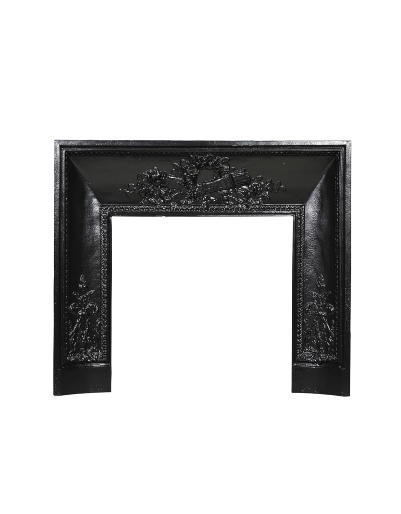 Maison Leon Van den Bogaert Gietijzeren binnenkader 101 cm in Directoire-stijl met bloemenkrans