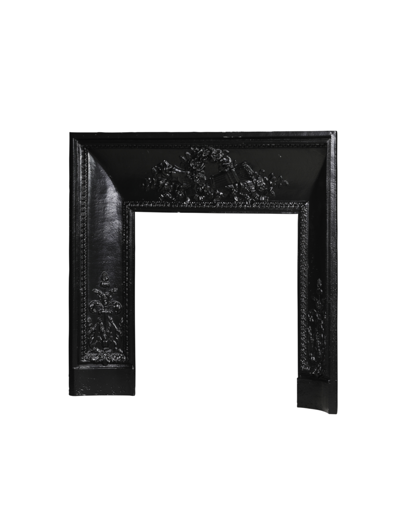 Maison Leon Van den Bogaert Marco interior de chimenea de hierro fundido, 101 cm, estilo Directorio