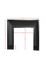Maison Leon Van den Bogaert Cast Iron Fireplace Inner Frame, 102 cm, with Diamond Pattern