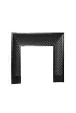Maison Leon Van den Bogaert Cast Iron Fireplace Inner Frame, 102 cm, with Diamond Pattern
