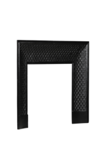 Maison Leon Van den Bogaert Cast Iron Fireplace Inner Frame, 102 cm, with Diamond Pattern