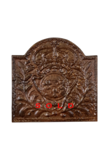 Maison Leon Van den Bogaert Klassieke haardplaat met wapenschild van de koning van Frankrijk — 46 cm hoog