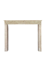 Maison Leon Van den Bogaert 19th-Century Louis XIV Mantel in Pink Burgundy Stone – 141 cm