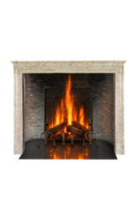 Maison Leon Van den Bogaert 19th-Century Louis XIV Mantel in Pink Burgundy Stone – 141 cm