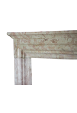 Maison Leon Van den Bogaert 19th-Century Louis XIV Mantel in Pink Burgundy Stone – 141 cm
