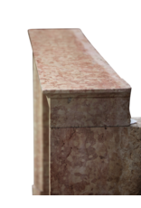 Maison Leon Van den Bogaert Chimenea Luis XIV del siglo XIX en piedra rosa de Borgoña – 141 cm