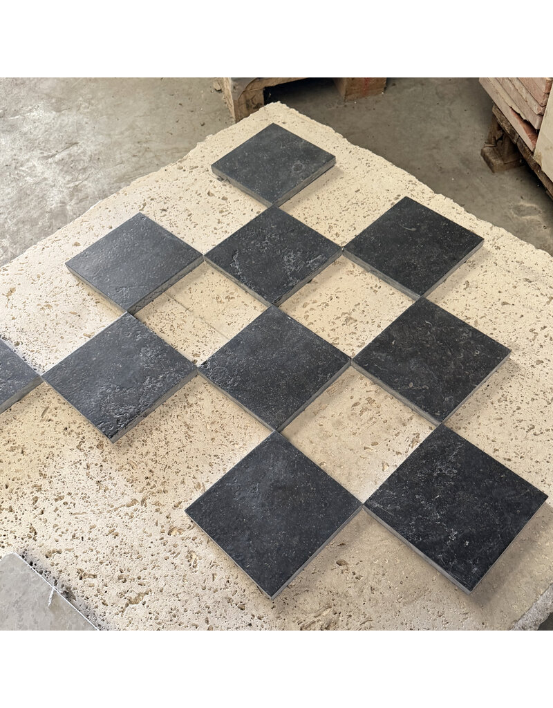 Maison Leon Van den Bogaert Belgian Bluestone Floor Tile – Brushed 20 x 20 cm