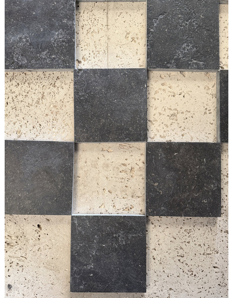 Maison Leon Van den Bogaert Belgische Blaustein-Bodenfliese – gebürstet 20 x 20 cm