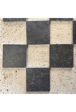 Maison Leon Van den Bogaert Belgische blauwe hardstenen vloertegel – geborsteld 20 x 20 cm