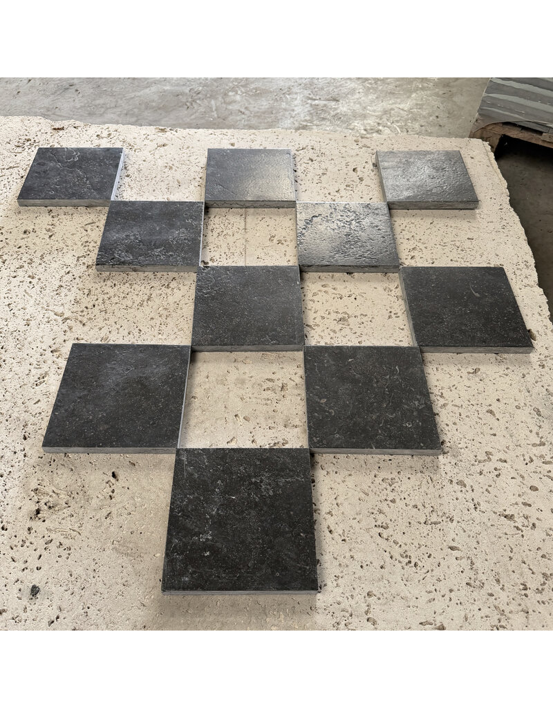 Maison Leon Van den Bogaert Belgian Bluestone Floor Tile – Brushed 20 x 20 cm