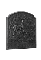 Maison Leon Van den Bogaert Cast Iron Fireback with Stag and Doe – 71 cm x 71 cm