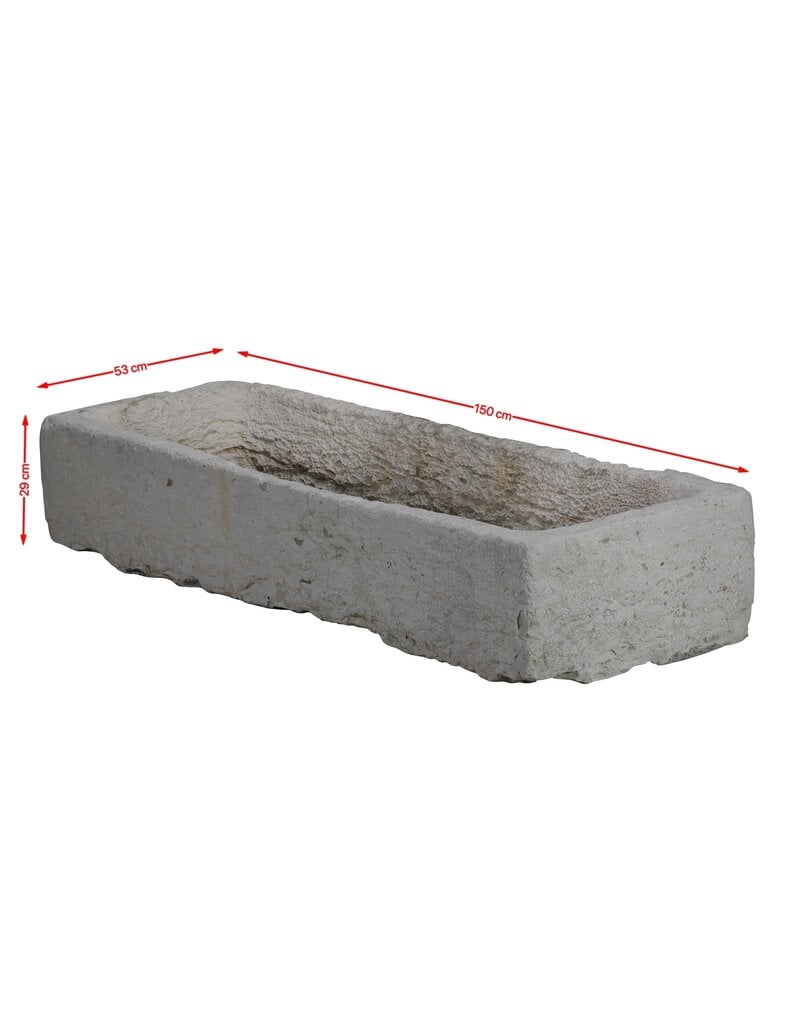 Maison Leon Van den Bogaert Ancienne auge en pierre naturelle française – lavabo, vasque ou jardinière