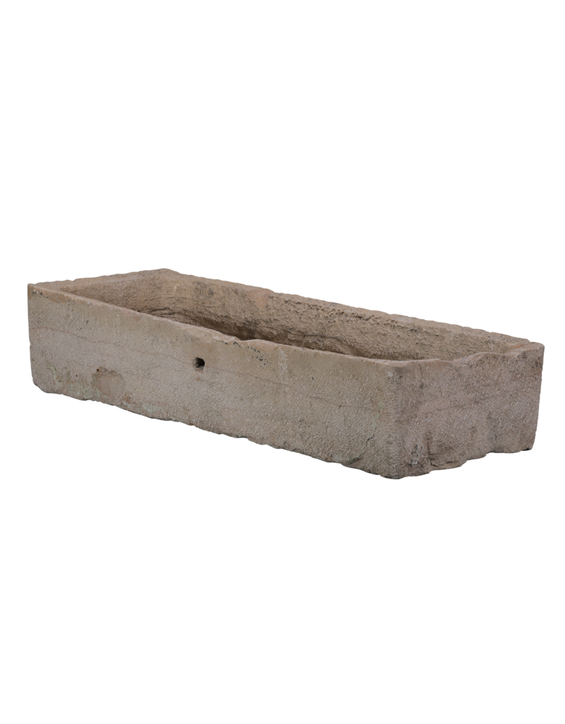 Maison Leon Van den Bogaert French Buxy Stone Planter – Hand-Carved Natural Stone 128 cm