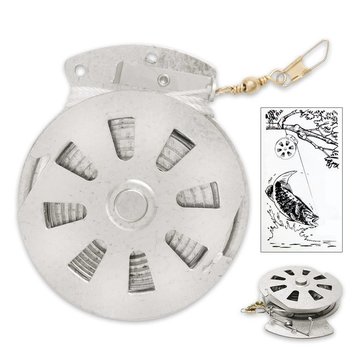 Overige Merken Yoyo Reel Flat Trigger - RVS - Automatische Vishengel - Doos 12 Stuks