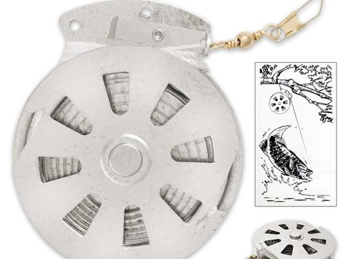 Overige Merken Yoyo Reel Flat Trigger - RVS - Automatische Vishengel - Doos 12 Stuks