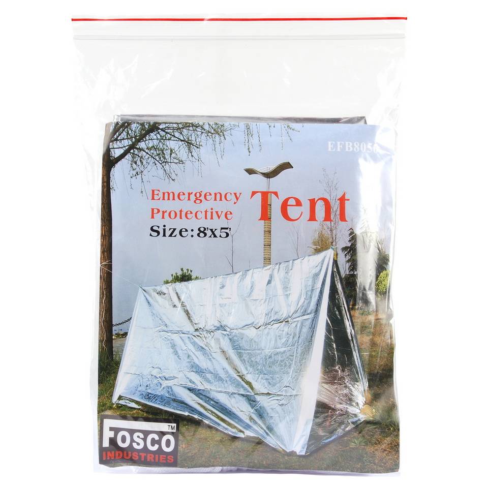 Fosco Fosco Emergency Tent - Zilver - 243x152cm