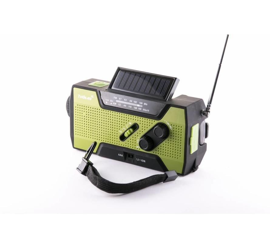 Totle Ultimate Emergency Radio - 2000mAh + Battery - Reading Lamp - Wind-up