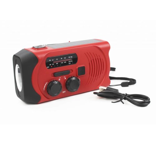 Totle Totle Noodradio Essential Plus - 2000 mAh - Zonnepaneel - Opwindbaar