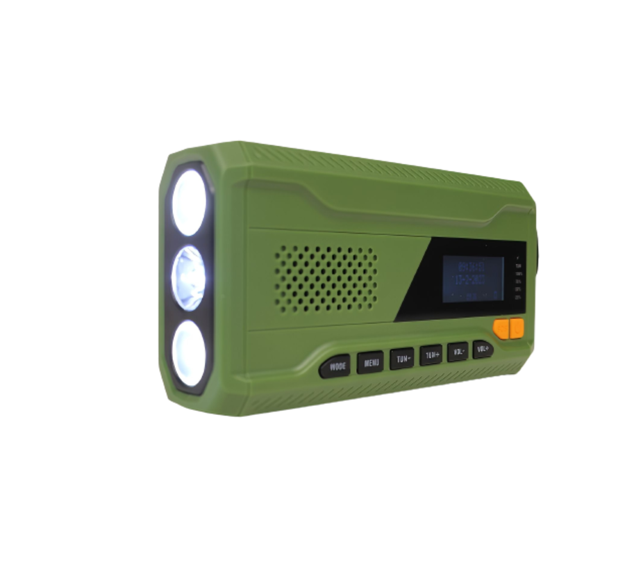 Totle Legacy Emergency Radio - FM/DAB - With Bluetooth and LCD Screen - Flashlight - Multiple Ways To Rechargeable