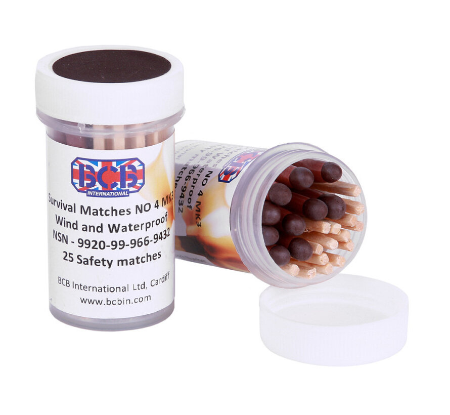 BCB waterdichte lucifers 1 x 25 stuks. CN327A
