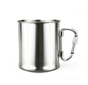Fosco RVS beker 300 ml met karabijnhaak | Fosco stainless steel cup