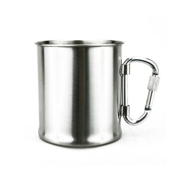 Fosco Stainless Steel Cup 300ml with Screw-Lock Carabiner | Fosco
