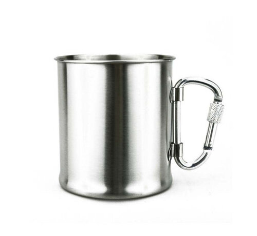 Fosco Stainless Steel Cup 300ml with Screw-Lock Carabiner | Fosco