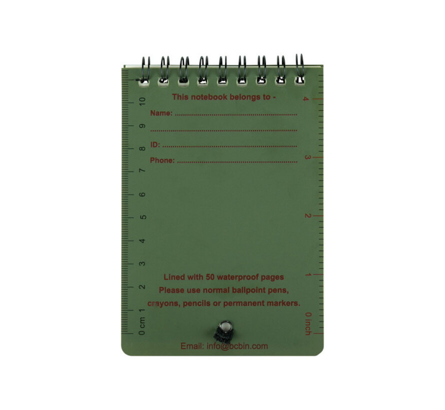 BCB Waterproof Notebook CD456 | Write Wet (50 Lined Pages)