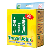 TravelJohn Plaszak - 3 stuks - 800 ml - Lekvrij & Geurloos - Unisex Wegwerp Urinaal