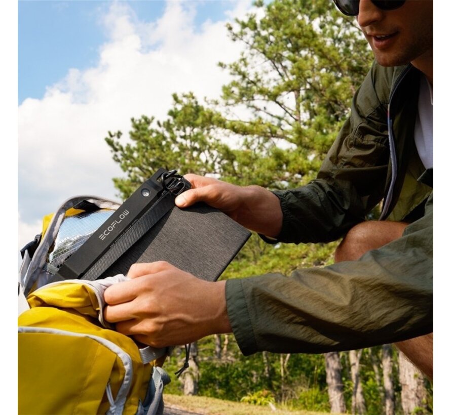 EcoFlow 28W opvouwbaar zonnepaneel met USB-C en USB-A