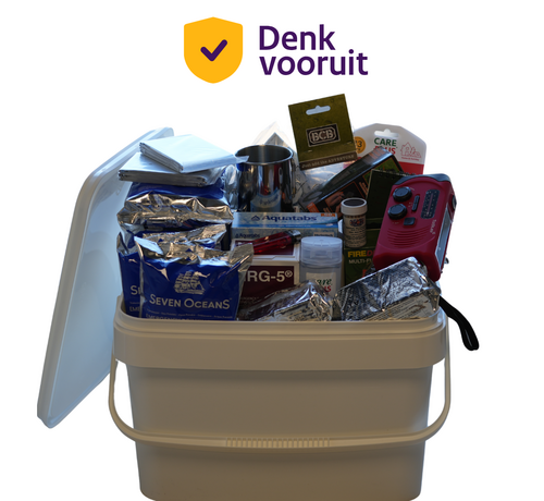 Compleet Noodpakket in Emmer – 72-uurs Noodpakket voor 1 Persoon | Volgens Denk Vooruit