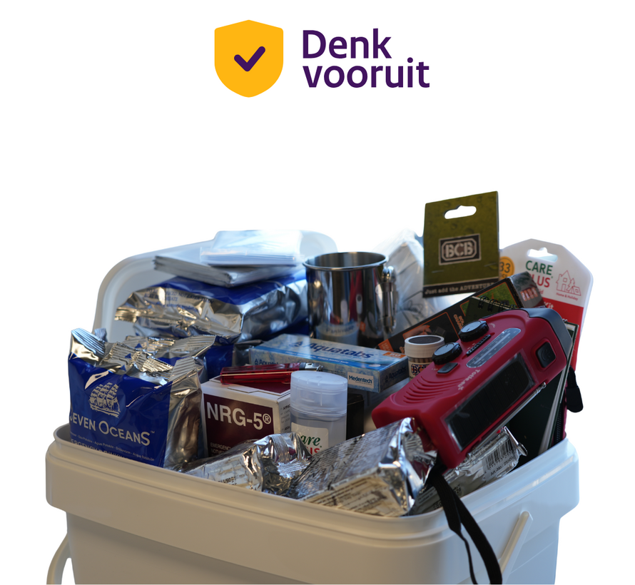 Compleet Noodpakket in Emmer – 72-uurs Noodpakket voor 1 Persoon | Volgens Denk Vooruit