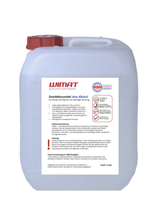 Desinfectant for hands and surfaces without alcohol