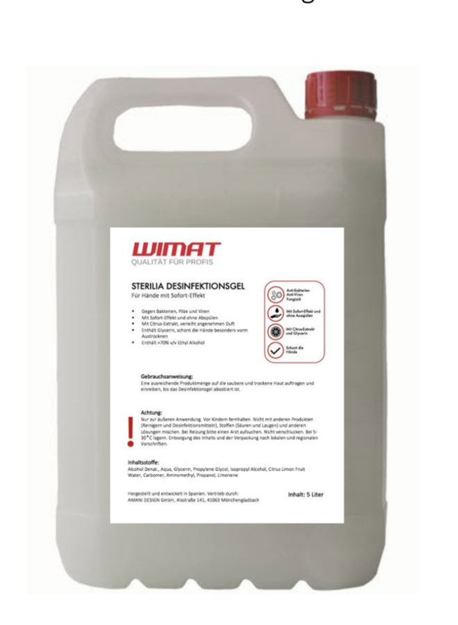 Desinfectant for hands and surfaces with alcohol
