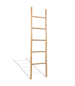 Handdoekladder met 5 sporten 150 cm bamboe