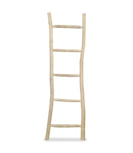 Handdoekenladder met 5 sporten 45x150 cm teakhout