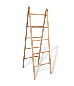 Dubbele handdoekenladder met 5 tredes 50x160 cm bamboe