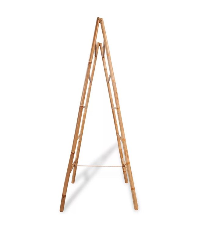 Dubbele handdoekenladder met 5 tredes 50x160 cm bamboe