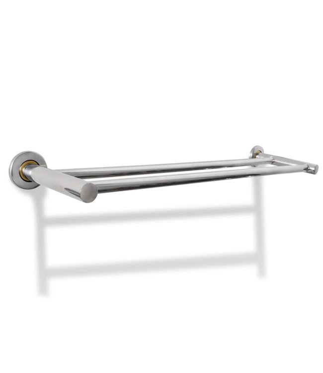 Handdoekenrek met 2 buizen roestvrij staal