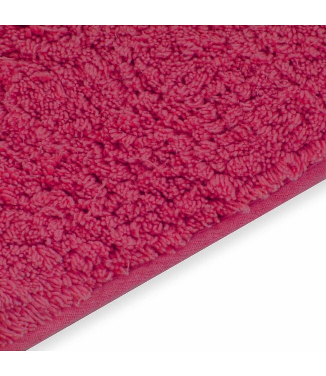 Badmattenset stof fuchsia 2-delig