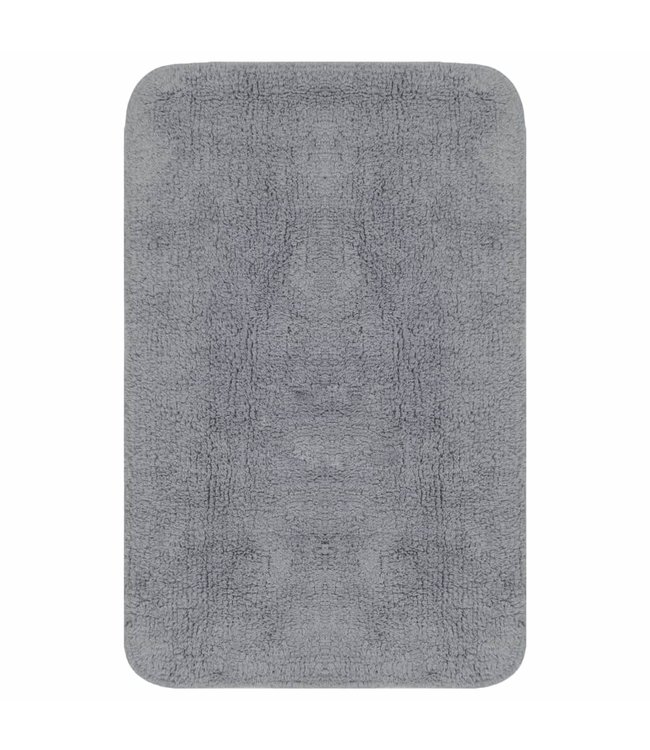 Badmattenset stof grijs 2-delig