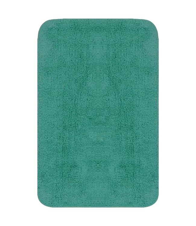Badmattenset stof turquoise 3-delig