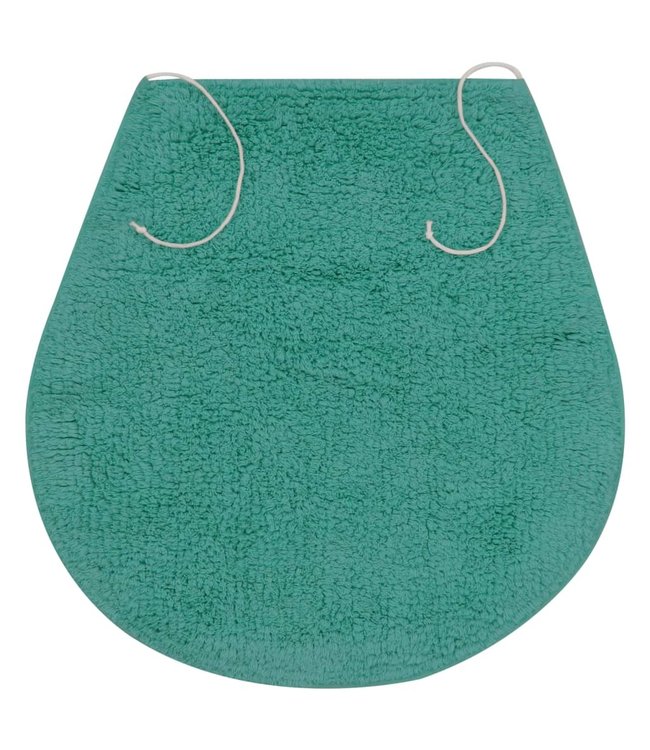 Badmattenset stof turquoise 3-delig