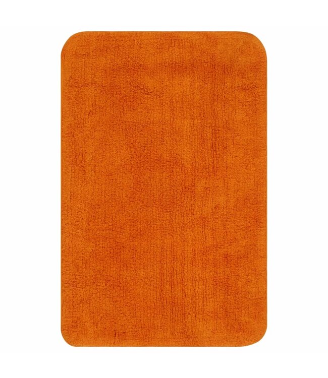 Badmattenset stof oranje 3-delig