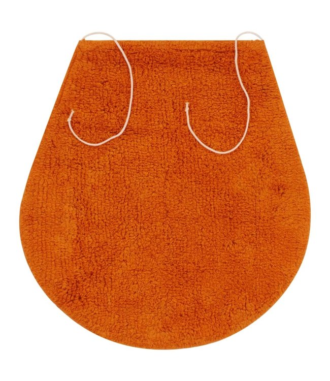 Badmattenset stof oranje 3-delig
