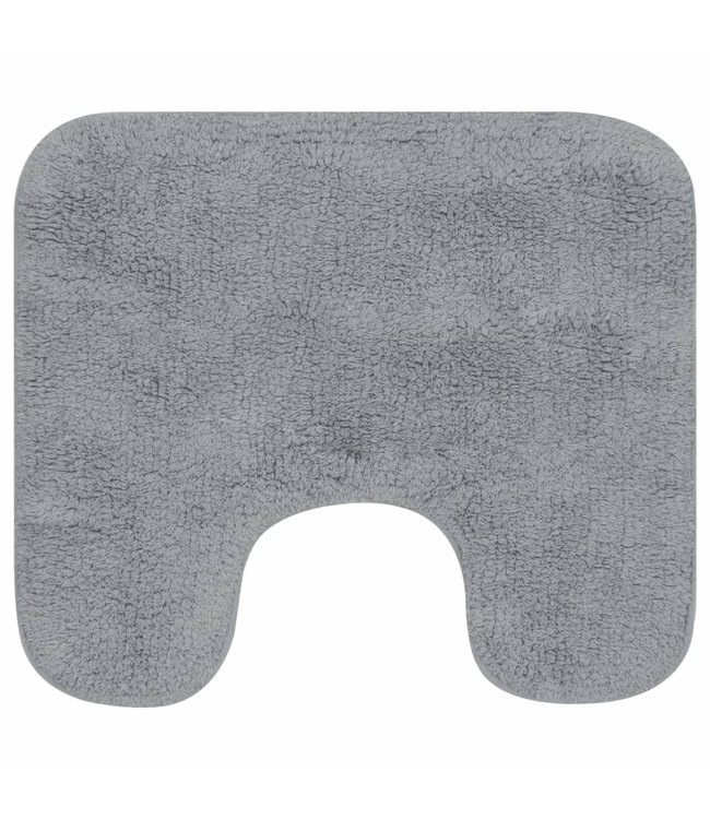 Badmattenset stof grijs 3-delig