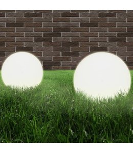 LED-bollampen 2 st rond 40 cm PMMA