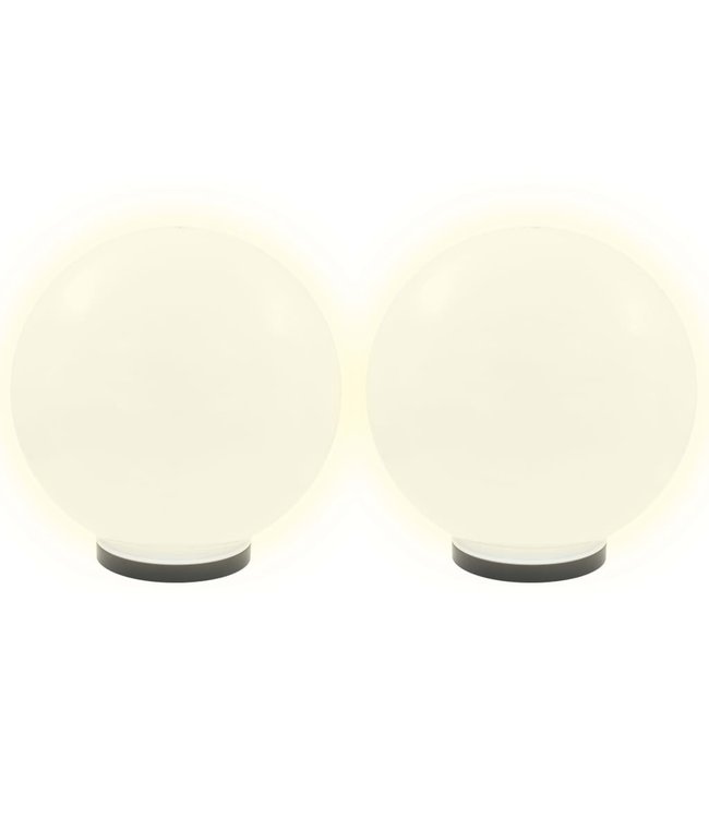 LED-bollampen 2 st rond 40 cm PMMA