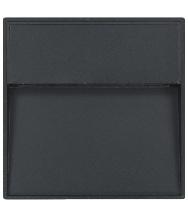 LED-buitenwandlampen 2 st 3 W vierkant zwart